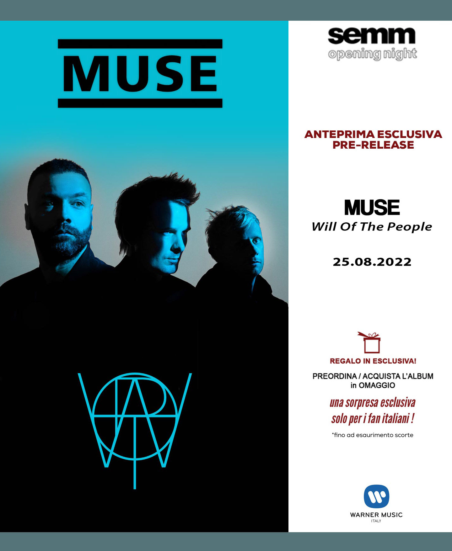Muse vendita in anteprima esclusiva