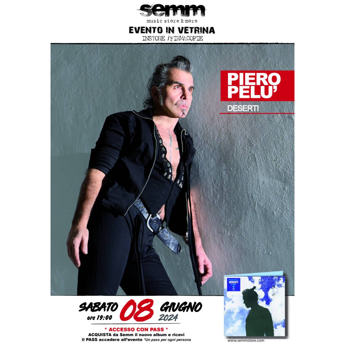 PIero Pelu' firmacopie album Deserti