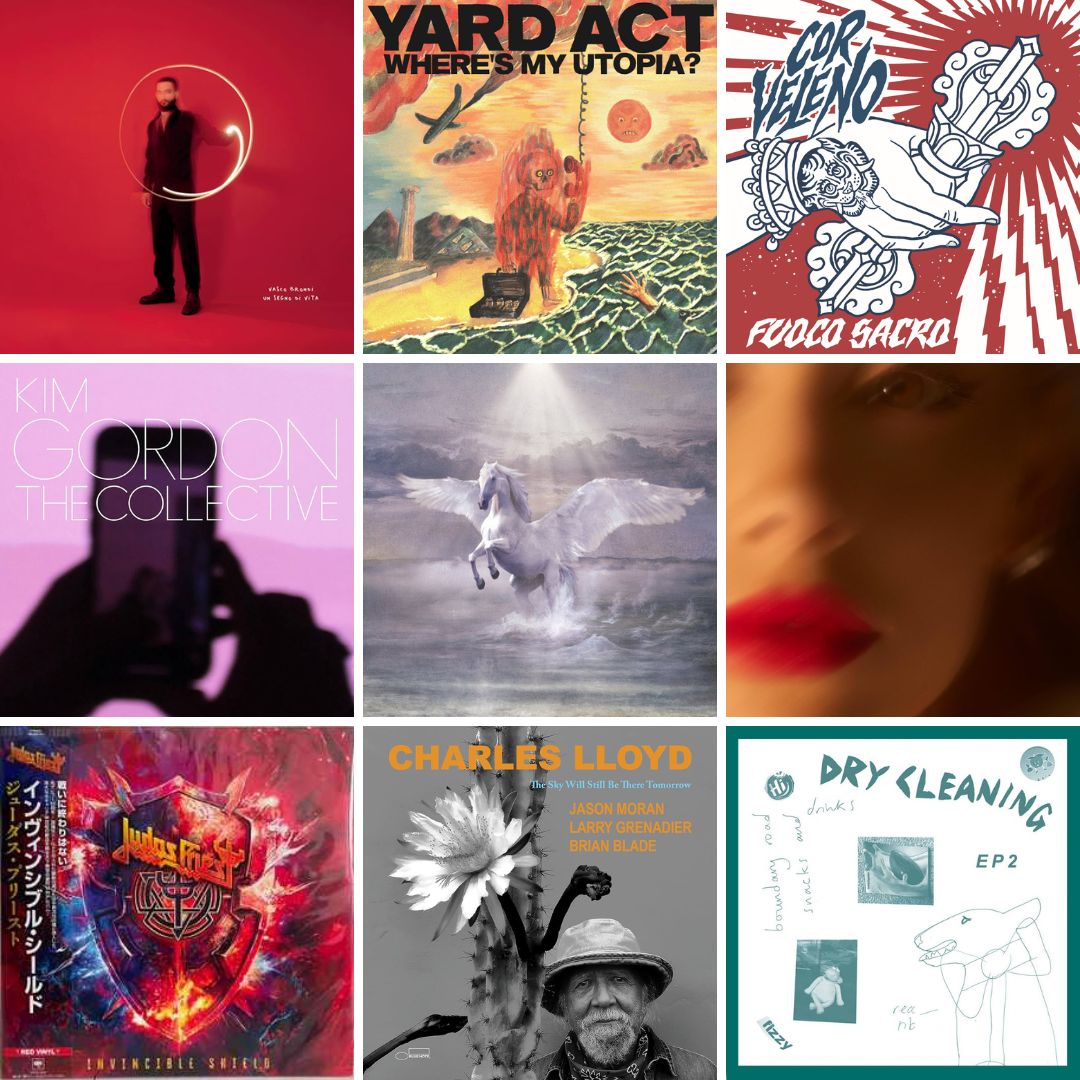 VASCO BRONDI, YARD ACT, COR VELENO, KIM GORDON , COSMO, ARIANA GRANDE, JUDAS PRIEST, CHARLES LLOYD, DRY CLEANING.